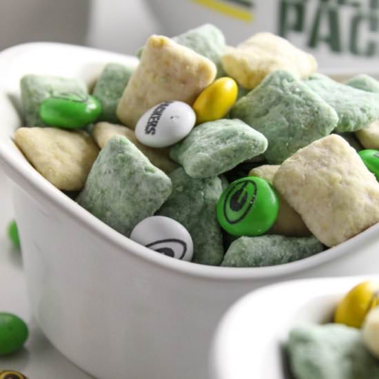 Green Bay Packers Puppy Chow - Recipe photo by bakingyouhappier