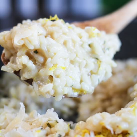Creamy Lemon Risotto - Recipe photo by JensJourney