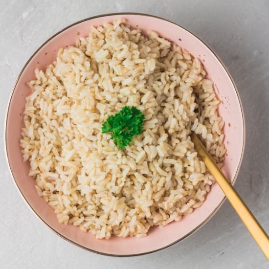 Instant Pot Brown Rice - Recipe photo by Thedinnerbite