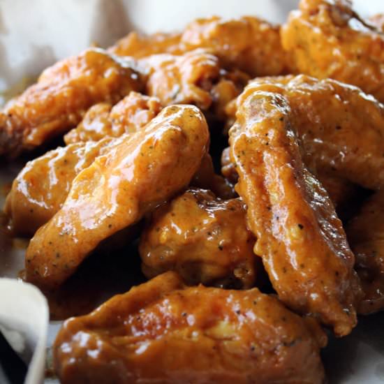 Carolina Mustard Chicken Wings - Recipe photo by Buy This Cook That