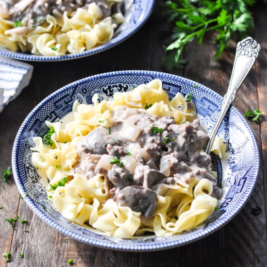 Ground Beef Stroganoff - Recipe photo by The Seasoned Mom