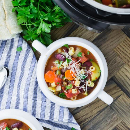 Instant Pot Minestrone Soup - Recipe photo by rachelcooksblog