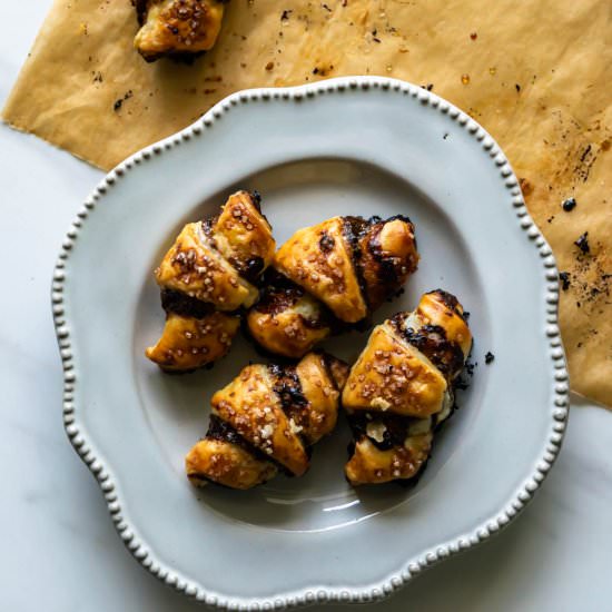 Fig and Blue Cheese Rugelach - Recipe photo by gatheredatmytable