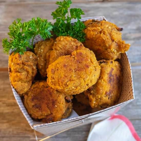 Gluten-Free Baked Yam Falafel - Recipe photo by Only Gluten Free Recipes