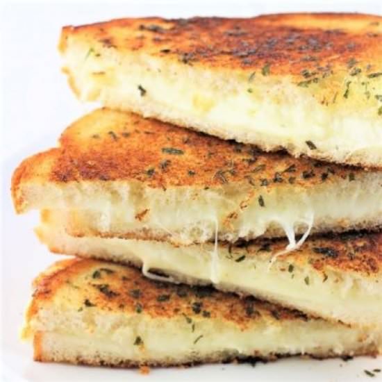 Garlic Bread Grilled Cheese - Recipe photo by nowcookthis