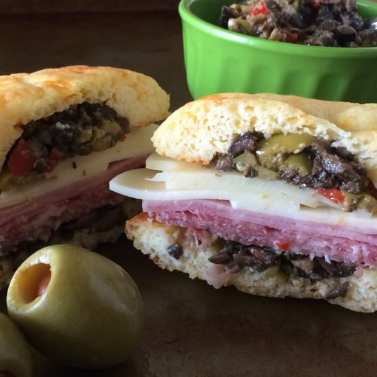 Keto Muffuletta Sandwich - Recipe photo by theshortordercook