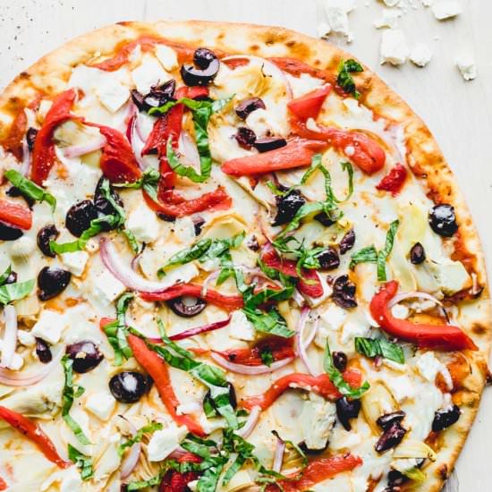Greek Pizza - Recipe photo by healthy seasonal recipes