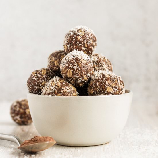 Chocolate Coconut Energy Balls - Recipe photo by CleanPlateMama
