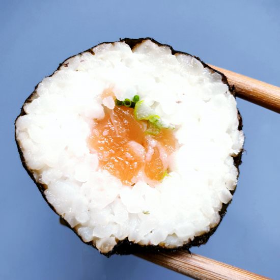 Salmon Maki Sushi Rolls - Recipe photo by FeastGloriousFeast
