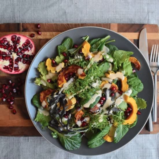 Tahini Squash Salad - Recipe photo by basicallyhealthy