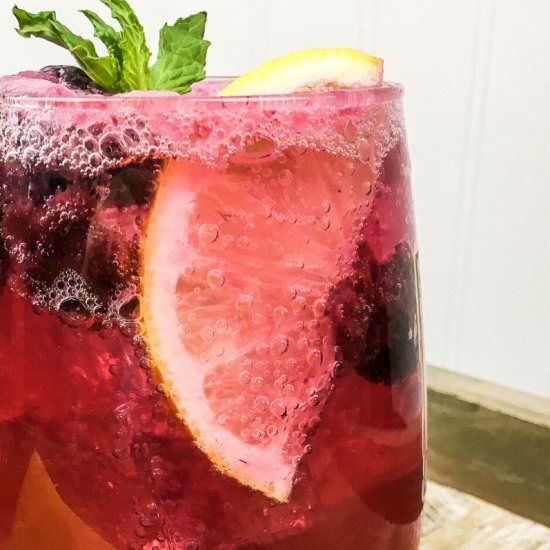 Sparkling Blueberry Mint Lemonade - Recipe photo by thisfarmgirlcooks