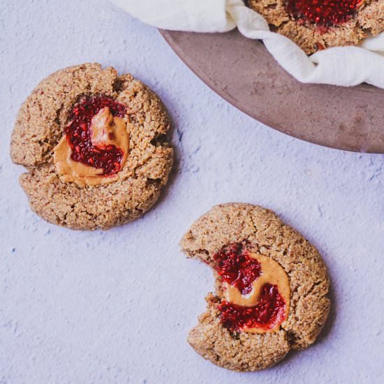 Peanut Butter and Jelly Cookies - Recipe photo by StemandSpoon