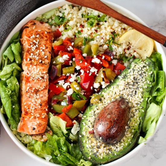 Pan Fried Salmon with Bulgur Wheat - Recipe photo by Simshomekitchen