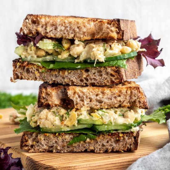 Dill Chickpea Salad Sandwich - Recipe photo by EatPlantily