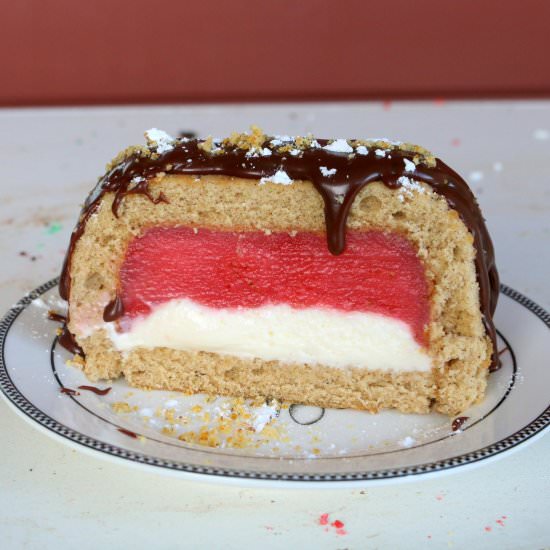 Strawberry Cheese Tunnel Cake - Recipe photo by 5 star cookies
