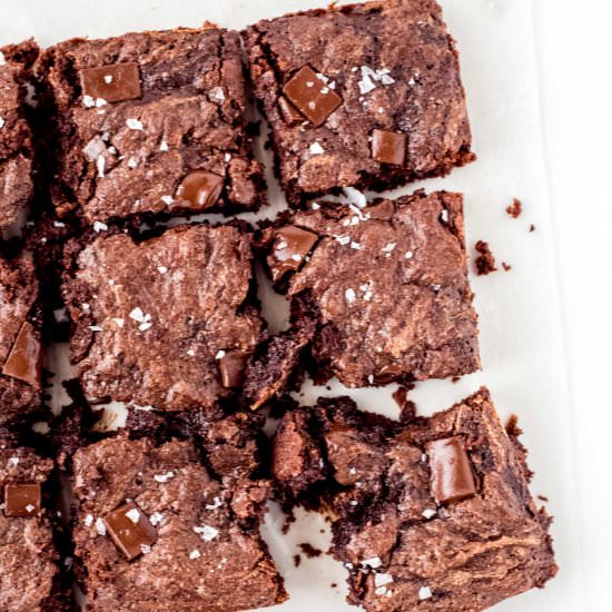 Fudgy Paleo Almond Butter Brownies - Recipe photo by thehealthyconsultant