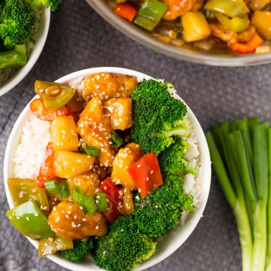 Healthy Sweet and Sour Chicken - Recipe photo by thehealthyconsultant