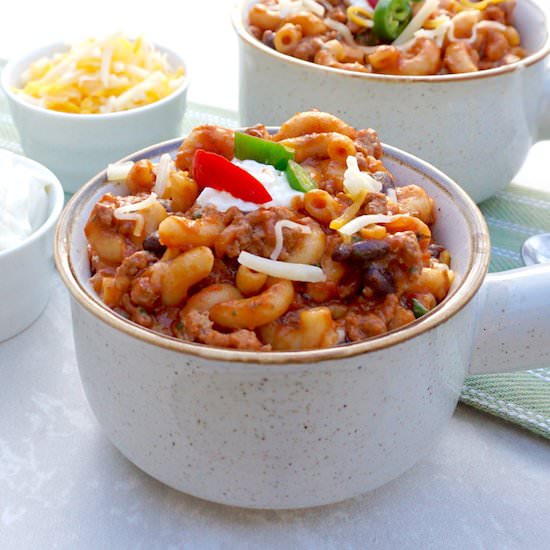 Chili Mac Cheese - Recipe photo by anothertablespoon