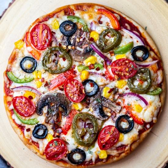 Veggie Pita Bread Pizza - Recipe photo by ShwetaintheKitchen