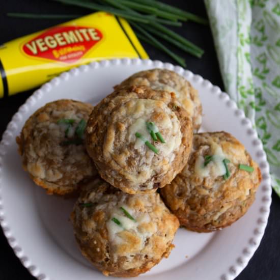 Vegemite & Cheddar Muffins - Recipe photo by HungryEnoughToEatSix