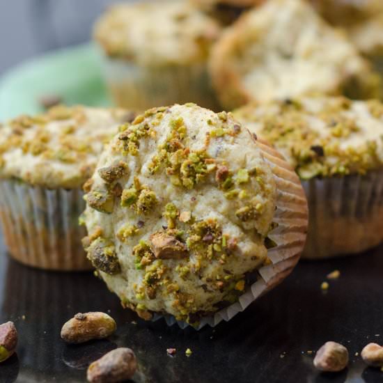 pistachio muffins - Recipe photo by freshaprilflours