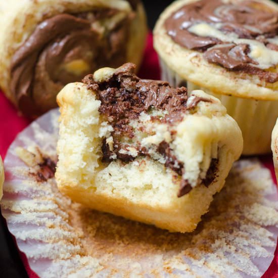 nutella swirl muffins - Recipe photo by freshaprilflours