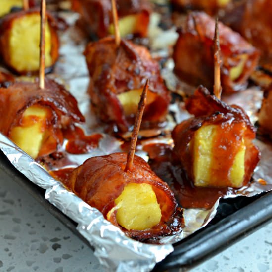 Bacon Wrapped Pineapple - Recipe photo by Small Town Woman