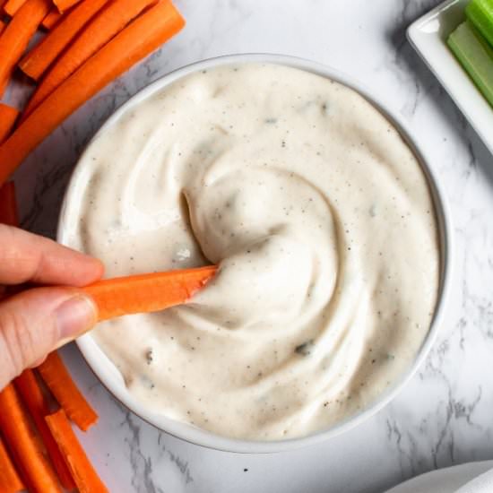 Vegan Ranch Dip - Recipe photo by PlantPowerCouple