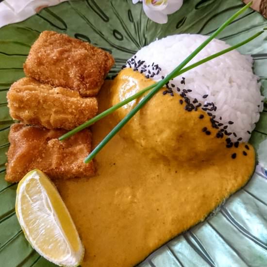 Katsu Tofu Curry - Recipe photo by aVegTasteFromAtoZ