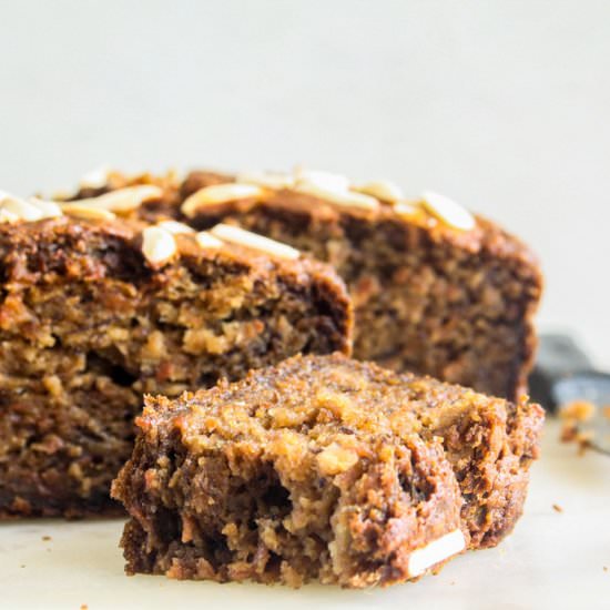 Carrot Almond Oat Cake - Recipe photo by The Desserted Girl