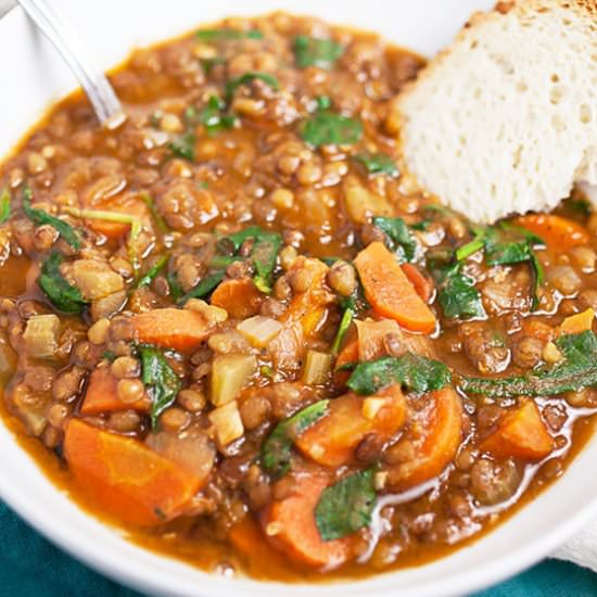 Instant Pot Lentil Soup - Recipe photo by therusticfoodie