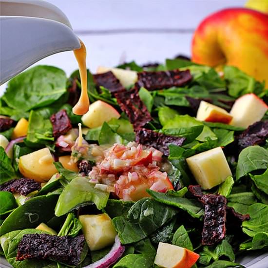 Spinach apple salad - Recipe photo by veganwithgusto