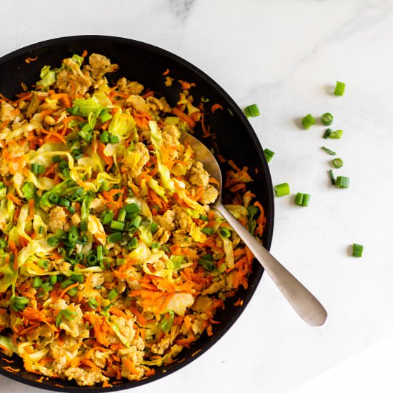 Low FODMAP Egg Roll Bowl - Recipe photo by tararochfordnutrition