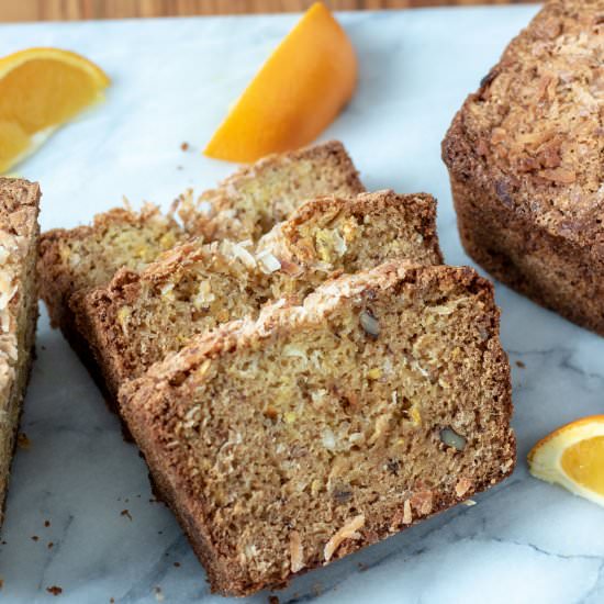 Orange Pineapple Coconut Bread - Recipe photo by BinkysCulinaryCarnival