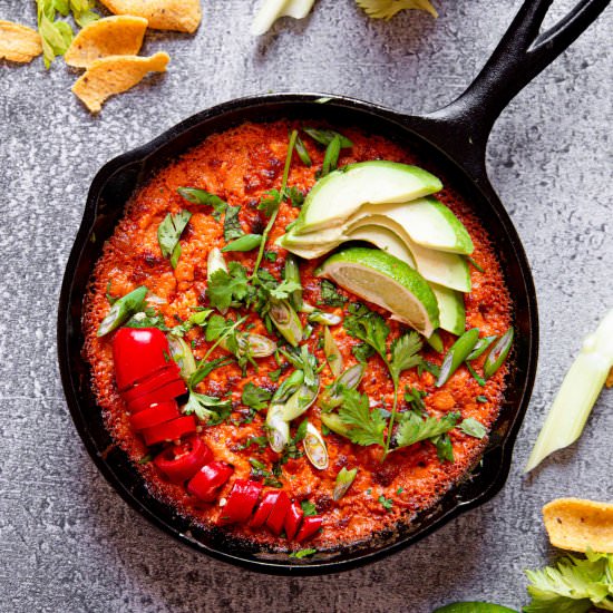Buffalo Chickpea Dip - Recipe photo by pageandplate