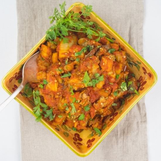 Roasted Eggplant Curry - Recipe photo by MyIndianStove