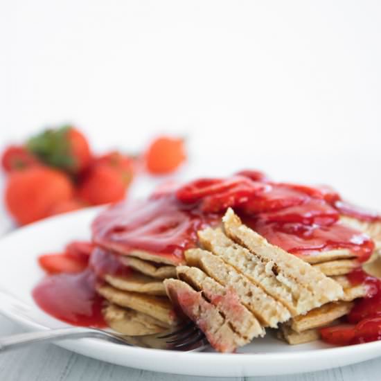 Vegan Buttermilk Pancakes - Recipe photo by spoonfulofkindness