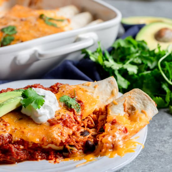 Instant Pot Jackfruit Enchiladas - Recipe photo by SprinklesandSeaSalt