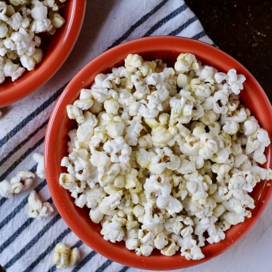 Nooch and Herbs Popcorn - Recipe photo by My Life After Dairy