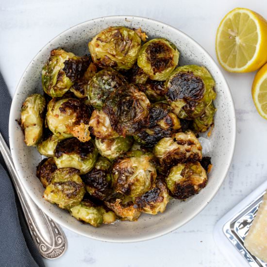 Smashed Brussels Sprouts with Parm - Recipe photo by Chef Molly