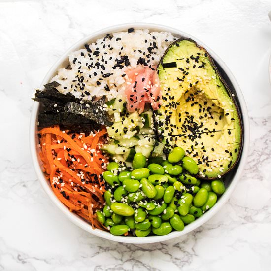 Vegan Sushi Bowl - Recipe photo by Plentyfullvegan