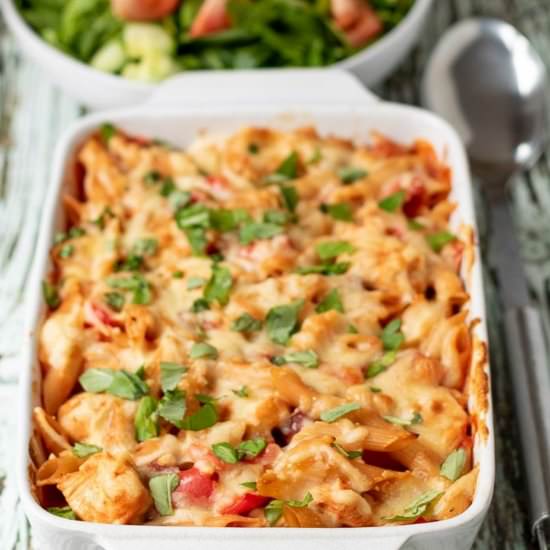 Chicken and Chorizo Pasta Bake - Recipe photo by neilshealthymeals