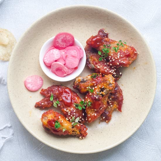 Spicy Korean Chicken Wings - Recipe photo by Atikaps