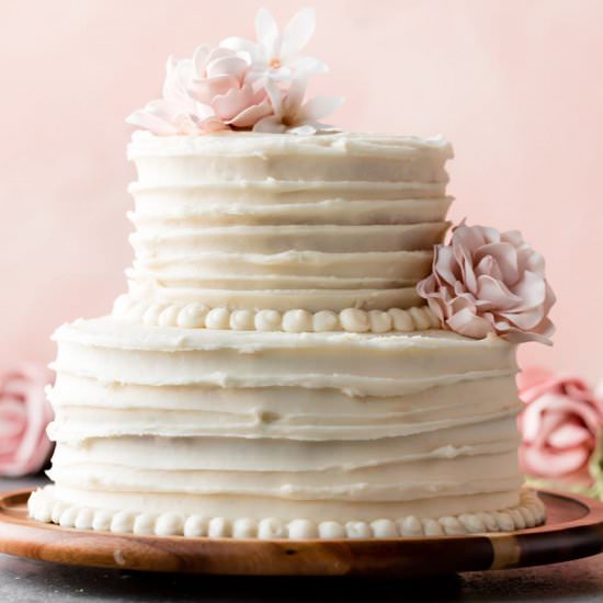 Simple Homemade Wedding Cake - Recipe photo by sallysbakingaddiction