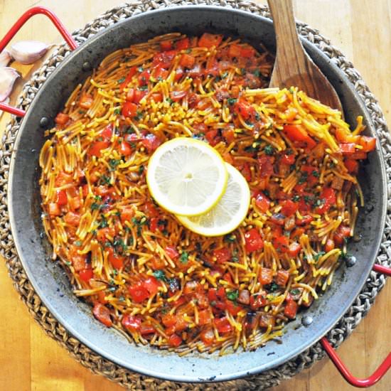 VEGAN FIDEUÁ RECIPE - Recipe photo by Spain on a Fork