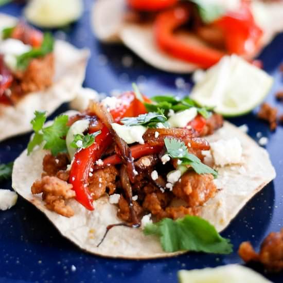 Chorizo And Red Pepper Tostadas - Recipe photo by Front Range Fed