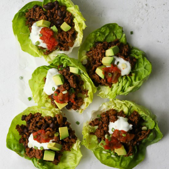 Taco Lettuce Cups - Recipe photo by the_gourmet_RD