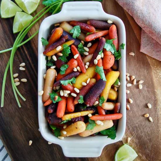 Hot Honey Roasted Carrots - Recipe photo by Front Range Fed