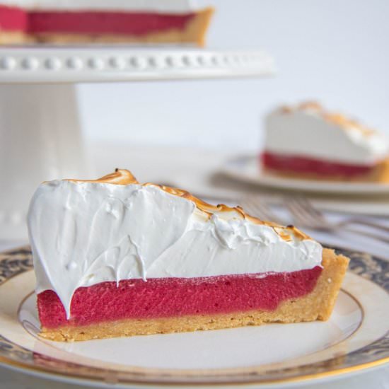 Cranberry Meringue Tart - Recipe photo by bakesbybrownsugar