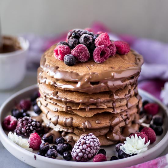 Vegan Chocolate Banana Pancakes - Recipe photo by Gluten Free Stories